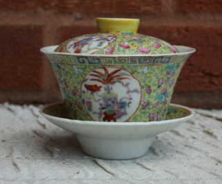 19th Century Chinese Famille Rose Tea Bowl And Cover