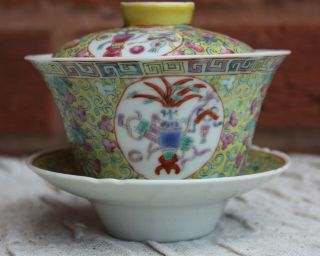 19th Century Chinese Famille Rose Tea Bowl and Cover 3