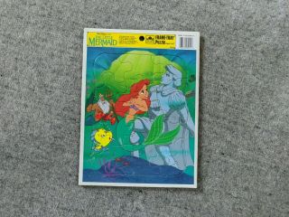 Disney Vintage Golden Frame Tray The Little Mermaid Puzzle,