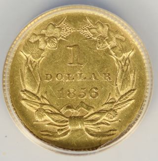 1856 Slanted 5 Type 3 G$1 Gold Dollar ANCAS AU55 4