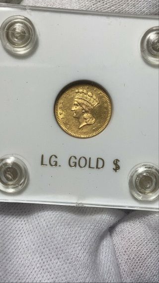 1856 Slanted 5 Type 3,  Gold Dollar Au/unc Coin