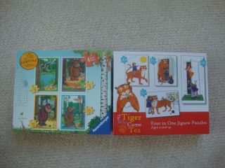 Gruffalo / Tiger Who Came To Tea Jigsaw Puzzles - 4 In A Box