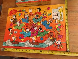 Jigsaw Puzzle Snoopy Peanuts Springbok Fun Day At Park 100 Pc Vint.  70s Hallmark 2