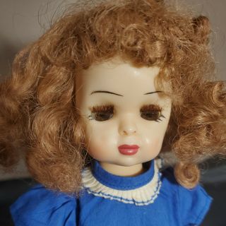 Vintage 10” Tiny Terri Lee Walker Doll 1950 ' s tagged dress auburn hair 2
