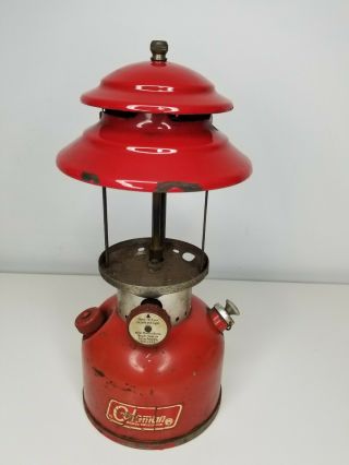 Vintage Coleman Red Lantern 200a Single Mantle Dated 3/1970