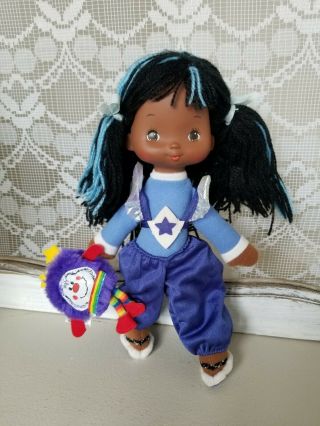 Vtg Rainbow Brite Indigo Doll 1983 Hallmark Mattel Stuffed Plush 10 " W/ Sprite