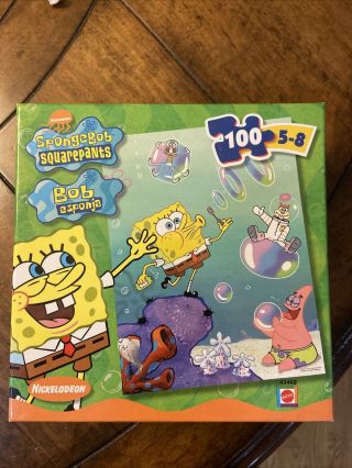 Spongebob Squarepants 100 Piece Puzzle Ages 5 - 8 2002 Mattel
