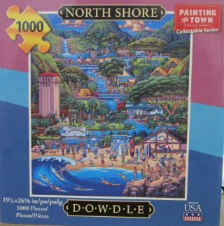 Dowdle - North Shore - 1000pc Puzzle - Hawaii Surfing Beach - Euc