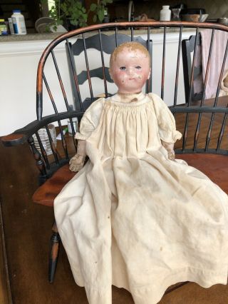 Antique Martha Chase Oil Cloth Doll 13 Inches Adorable Baby :)