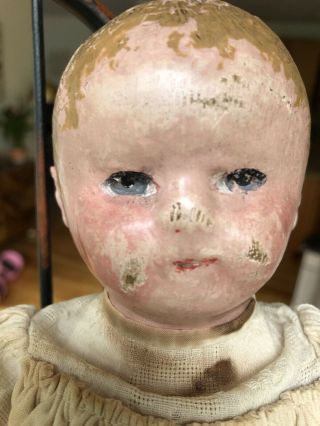 ANTIQUE MARTHA CHASE OIL CLOTH DOLL 13 inches Adorable Baby :) 3