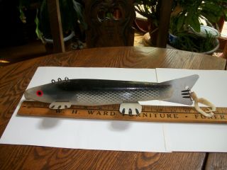 Vintage 12.  5 " Duey Johnston Fish Decoy Big Ol Sucker Fish Spear Decoy