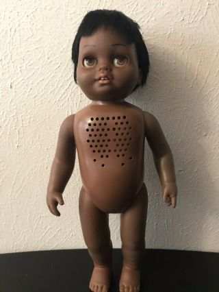 Vintage African American/black Tiny Chatty Baby - Mute Good