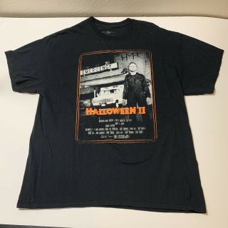 Vintage 90s/ 2000s Halloween 2 Black Horror Movie Promo T - Shirt Size Xl