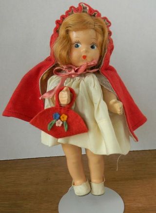 Adorable Red Riding Hood Vogue Toddles Ginny Doll 7 1/2 "