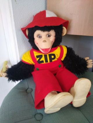 Vintage Rushton Zip The Monkey Zippy Rubber Face Doll