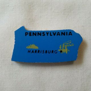 Pennsylvania Sifo Vintage United States Map Wooden Puzzle Replacement Piece