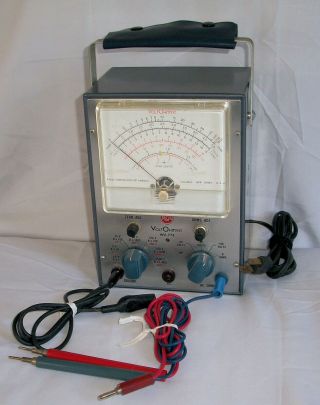 Rca Voltohmyst Wv - 77e Vacuum Tube Voltmeter With Probes & Vgc