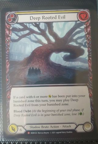 Flesh And Blood Tcg | Deep Rooted Evil | Monarch 1st Edition