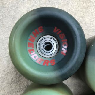 Vintage 80’s Vision Shredder skateboard wheels two tone w/German bearings GMN 2