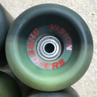 Vintage 80’s Vision Shredder skateboard wheels two tone w/German bearings GMN 3