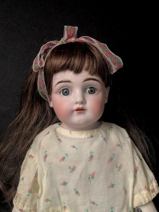 Antique Germany Kestner 21” Doll Bisque Head Kid Leather Body Marked Dept 8 154