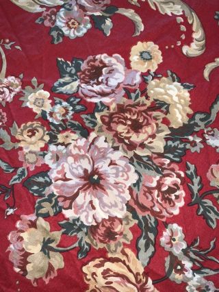 Vintage Ralph Lauren Danielle Marseilles Red Floral Duvet Cover - Full/queen