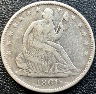 1861 O Seated Liberty Half Dollar Csa Obverse Fs - 007 Wb - 102 Confederate 13486