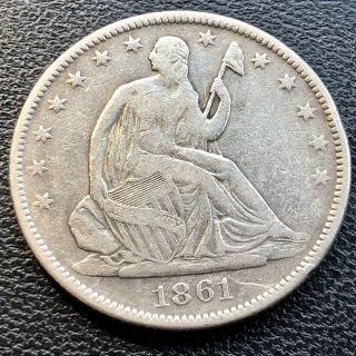 1861 O Seated Liberty Half Dollar CSA Obverse FS - 007 WB - 102 Confederate 13486 2