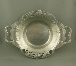 Antique Liberty & Co Tudric Hammered Pewter Art Nouveau Bowl Dish Archibald Knox