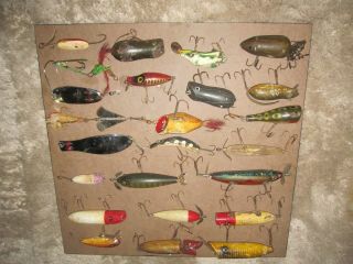 24 Vintage Fishing Lures From Old Tackle Box
