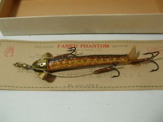 Vintage Pflueger Famed Phantom Minnow 1511 Size 8 Fishing Lure Card Box W/label