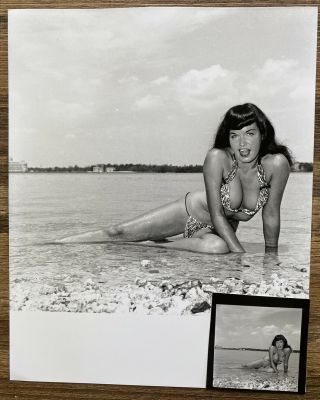 Vintage Bettie Page Contact & Matching 8x10 Photo From Bunny Yeager Archive 9