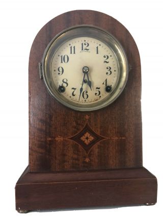Antique Seth Thomas Clock With 89c Movement And Inlay Design -