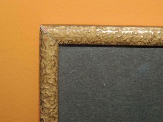 Two Antique 8 " X6 " Picture Frame Arts Crafts Nouveau 1 Gold Nugget Textured 1 Oak