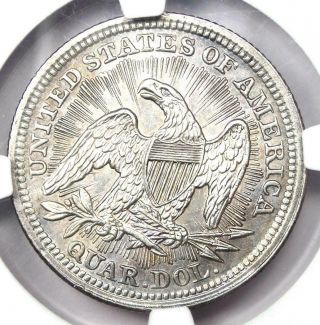 1853 Arrows & Rays Seated Liberty Quarter 25C - NGC AU Details - Rare Coin 6