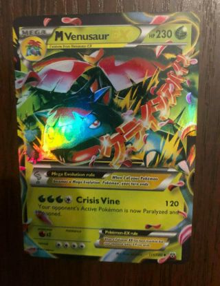Custom Card Mega M Venasaur Ex Holo Pokemon Card 111/160