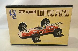 Look 1960`s Imc " Stp Special " Lotus Ford Indy Racer Unbuilt 1/25 Model Kit