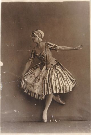 Tamara Karsavina Ballerina Theatre Ballet Dancer Russia Antique Photo