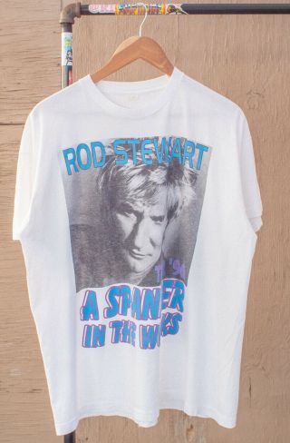 Vintage Rod Stewart World Tour T - Shirt Xl 23x28