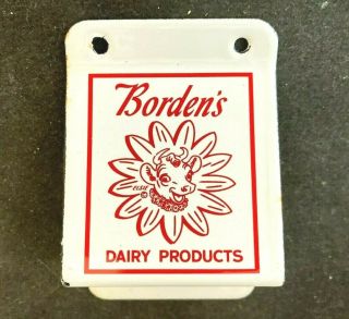 Vntg.  Bordens Dairy Products Wall Mount Bottle Opener Rare Old Advertising Sign