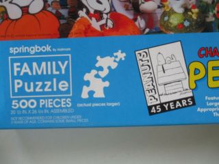 Complete 500 Piece Vintage Springbok Family Puzzle.  Peanuts. 3