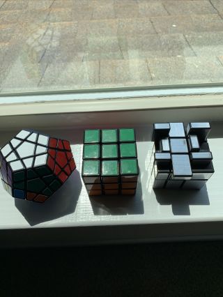 Rubix Cube 3 X 3,  Mirror Cube,  And Mega Minx Cube