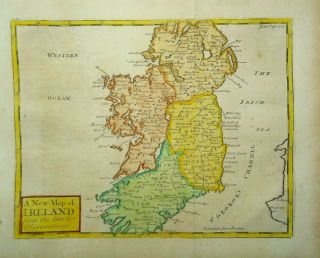 Antique Map Of Ireland By John Senex 1737