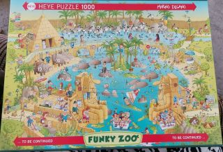Funky Zoo.  Heye Puzzle.  1000 Piece Jigsaw Puzzle.  Marino Degano.