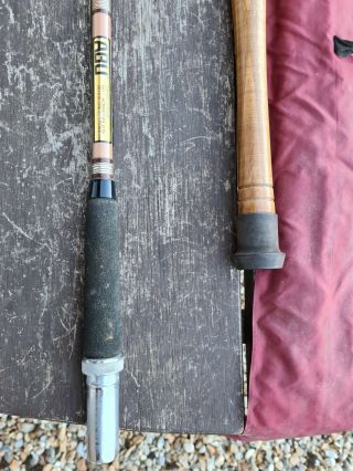 A GOOD VINTAGE ABU PACIFIC ZOOM BOAT ROD 6FT 6IN 30LB IN CORRECT MAKERS BAG. 3