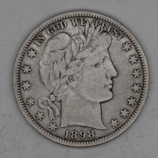 1898 O Barber Half Dollar 50c Silver Vf,  Very Fine Plus (2664)