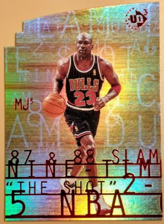 Michael Jordan 1997 Upper Deck Ud3 Rare Die Cut Basketball Card 1997 1998