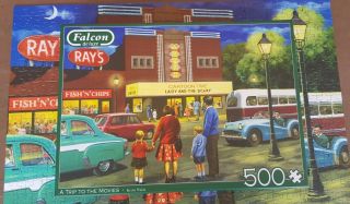 Jigsaw Falcon 500 Piece Puzzle A Trip To The Movies Checked Complete