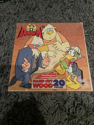 Count Duckula Retro Vintage Wooden 20 Piece Jigsaw Puzzle