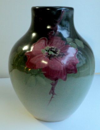Antique (1895 - 1904) Weller Eocean Art Pottery 6 1/4 " Vase - Floral - Stunning